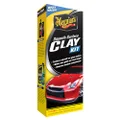 Meguiar's Smooth Surface Clay Kit - Includes 2 x 50g Premium Clay Bars, Quik Detailer 473ml and Microfibre Cloth 40cm x 40cm - Clay Bar Kit for Car Detailing - Automotive Detailing Clay