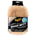 Meguiar's Lambswool Wash Mitt with Bug Remover - with a Special Bug-Splatter Remover - Recommended for Glass and Convertible Tops - Scratch Free Lambswool Wash Mitts for Car Washing - 1 Unit