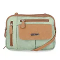MultiSac Zippy Triple Compartment Crossbody Bag, Apple/Hazelnut, One Size
