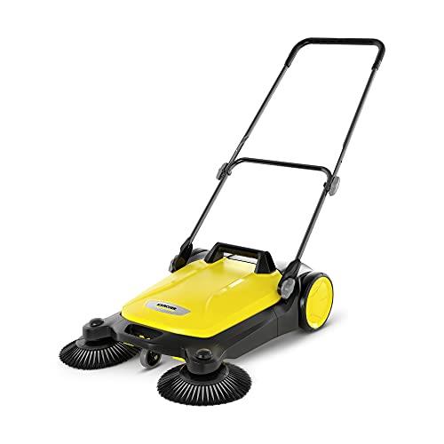 Kärcher Hand Push Sweeper S4 with 2 Side Brushes, 680mm Sweeping Width, 20L Container, 2400 m² Surface Capacity, Multicolor