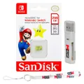 SanDisk 256GB MicroSD XC Memory Card UHS-I 100 MB/s for Nintendo Switch - SDSQXAO-256G with Dual Slot MemoryMarket MicroSD & SD Memory Card Reader and MemoryMarket Lanyard