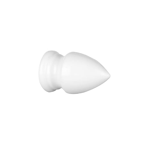 Romak 284270 Acorn End Plastic Rod Conduit, 16 mm Diameter, White