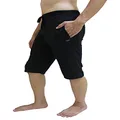 YogaAddict Men Yoga Shorts, Comfortable Pants, for Any Yoga, Pilates, Outdoor, Gym, Fitness, Workout, Mens, Black, X-Large