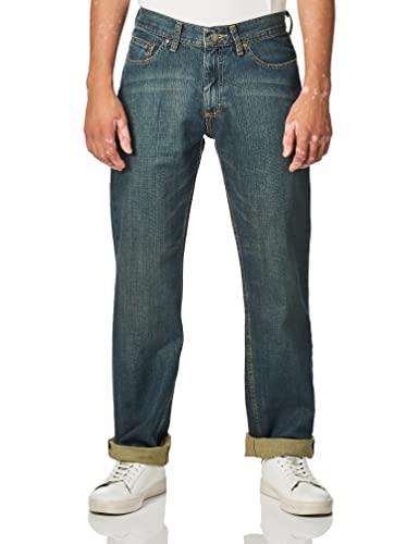 LEE Men's Premium Select Relaxed Fit Straight Leg Jean, Round Midnight, 36W x 29L