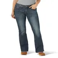 Wrangler Women's Aura Instantly Slimming Mid Rise Boot Cut Jean, Autumn Gold, 4 Short