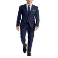 Calvin Klein Men's Slim Fit Suit Separates, Solid Medium Blue, 46 Long