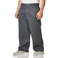 Dickies Men's Flex Double Knee Work Pant Loose Straight Fit, Charcoal, 38W x 30L