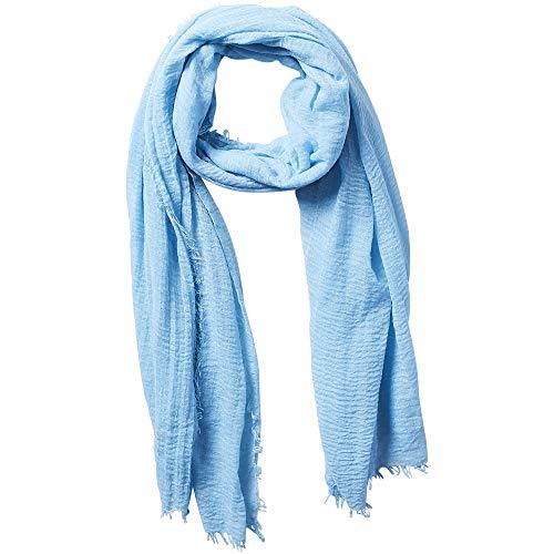 Tickled Pink Insect Shield Bug Repelling Classic Sheer Long Lightweight Vintage Scarf for Summer 38 x 70" - Light Blue