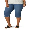 Lee Women's Plus Size Relaxed Fit Denim Capri Jean, Soar, 24 Plus