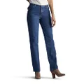 Lee Women's Petite Relaxed Fit All Cotton Straight Leg Jean, Livia, 16 Short