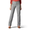 Lee Women's Wrinkle Free Relaxed Fit Straight Leg Pant, Ash Heather, 6