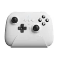 8Bitdo Ultimate Bluetooth Controller with Charging Dock, Bluetooth Controller for Switch and Windows (White)