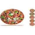 Home Melamine Round Pizza Plate, 33 cm Size, Multicolour