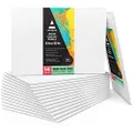 Arteza Painting Canvas Panels, 8x10, Set of 14, Primed White, 100% Cotton with Recycled Board Core, for Acrylic, Oil, Other Wet or Dry Art Media, for Artists, Hobby Painters, Kids