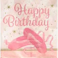 Creative Converting Twinkle Toes Happy Birthday Lunch Napkins, 16 Pieces