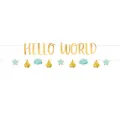 Amscan Oh Baby Boy Letter Hello World Banner Kit 2 Pieces