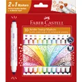 Faber-Castell Jumbo Stamp Markers Pack of 10 - Assorted Double-Ended Markers For Stamping and Colouring (51-010180) Multicolor
