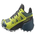 Salomon Men's Speedcross 5 Trail Running Shoes, Duck Green/Black/Evening Primrose, 7.5