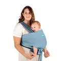 Moby Baby Easy Wrap (Charcoal & Black) - Ergonomic, Lightweight and Breathable, Cotton Fabric, Hands Free Baby Carrier, for Newborns and Toddlers