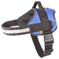 Dingo Dog Harness Handmade Reflective STRONG Modern Handle on the Back Sport Type Blue 12949