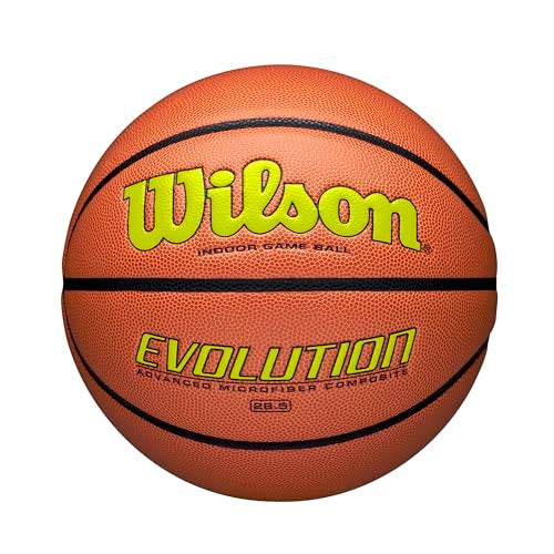 Wilson Evolution Game Basketball, Yellow, Intermediate Size - 28.5"