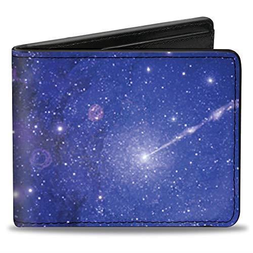 Buckle-Down Bi-Fold Wallet, Galaxy Blue/Purple