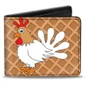 Buckle-Down Bi-Fold Wallet, Chicken Waffle