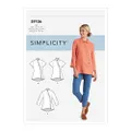 Simplicity S9106 Misses' & Women's Button Front Shirt Sewing Pattern, Size 20W-22W-24W-26W-28W
