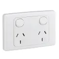 Clipsal 2000 Series 250V 10A 2 Pole Twin Switch Socket Outlet