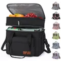Maelstrom Lunch Bag Women,Insulated Lunch Box for Women/Men,Reusable Lunch Cooler Bag,Leakproof Lunch Tote Bag for Work, 18l Black (KB02-MSLB01-5)