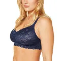 Cosabella Women's Say Never Curvy Sweetie Bralette, Navy Blue, Large