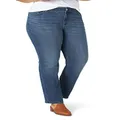 Lee Women's Plus Size Flex Motion Regular Fit Straight Leg Jean, Seattle, 24 Plus