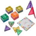 MNTL Magstem 36Pcs Magnetic Tiles Building Blocks Classic Colours Set, Magnet Toys 3D Stem Construction Blocks for Kids Ages 3+Year, Developmental Educational Toys