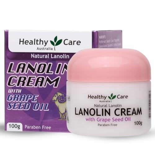 Healthy Care Lanolin Cream with Grape Seed, Purple, 100 g