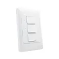 Flux8 3 Gang WiFi SmartWall Switch, Whiite