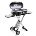 Havana Outdoors BBQ Twin Grill Portable Barbecue 2 Foldable Side Tables Easy To Use Suitable For Camping Road Trips Picnics Small Parties, Black