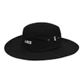 BAD WORKWEAR Sun Protection Wide Brim Hat - Sun Hat with UPF50+ - Premium Brushed Cotton, Adjustable Drawstring, Breathable with Vent Holes - Black - OS