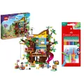 LEGO Friends Friendship Tree House​ 41703 Kids Building and Construction Toy and Faber-Castell Tri Colour Pencils