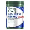 Nature's Own Odourless Fish Oil 1500mg Capsules 200 - Naturally Derived Omega 3 - Supports Brain Function, Heart & Eye Health - Maintains Healthy Cardiovascular System & General Wellbeing