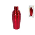 H&H Cl55 Stainless Steel Cocktail Shaker, Red