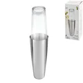 H&H Boston Line Glass and Stainless Steel Cocktail Shaker, 750 ml Capacity