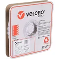 VELCRO Brand Industrial Strength VELCOINS Stick On Fastener - Hook Side Only with Pressure Sensitive Adhesive 0172 - Heavy Duty Professional Grade Hold 22mm x 25m Roll, 900 Dots, White