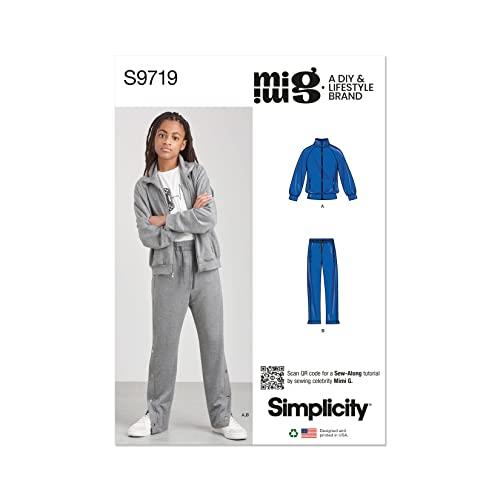 Simplicity SS9719A Boys' Knit Jacket and Trousers by Mimi G Style A (S-M-L)