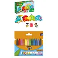 LEGO DUPLO Number Train - Learn to Count 10954 Building Toy Set and BIC Kids Triangular Colouring Crayons