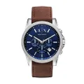 Armani Exchange AX2501 Dark Brown Stainless Steel & Leather Watch