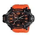 Casio Men's G-Shock Gravity Analog and Digital Watch, Red/Black Dial, Orange Band