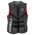 O'Neill Men's Reactor USCG Life Vest, Graphite/Red/Black,3X-Large