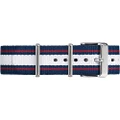 Timex Watch Bands TW7C06900GZ 20mm Double-Layered Nylon Strap Nylon Multi-Color Watch Strap, Blue/White/Red Nylon, Modern