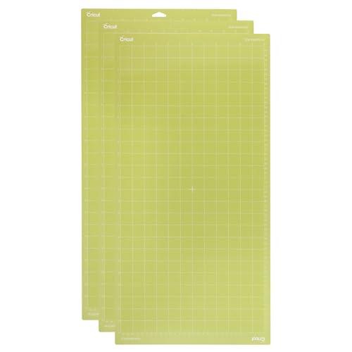 Cricut StandardGrip Machine Mats 12x24, Reusable Cutting Mats for Crafts with Protective Film, Compatible with Cricut Explore & Maker, Green, 3 Count