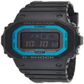 Casio Men's G-Shock Bluetooth Multiband-6 Digital Solar Watch, Black/Blue Dial, Black Band